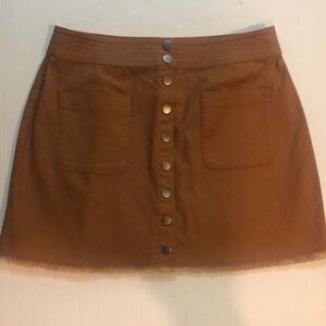 Madewell High Waisted Button Front Mini Skirt NWT Size 12